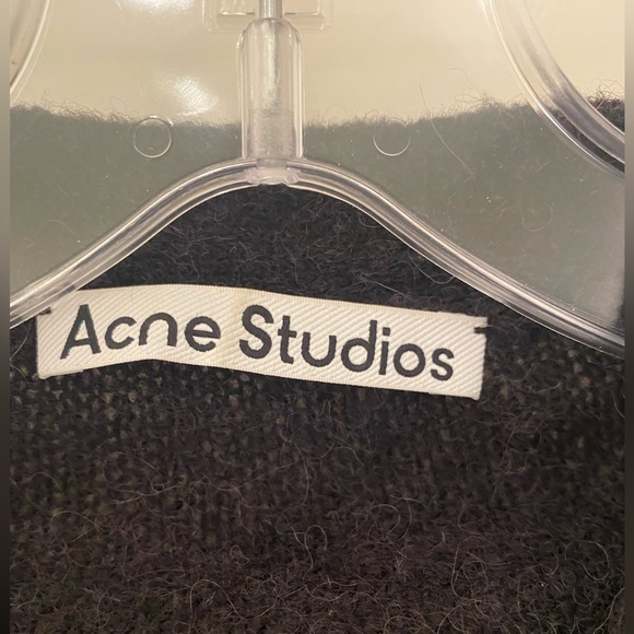 Acne Studios Brown & Grey Alpaca cardigan - Picture 4 of 5